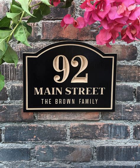 personalised house number yard signs